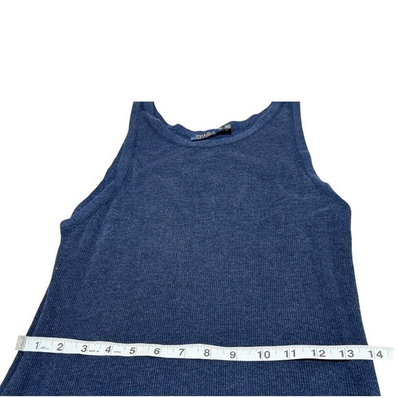 Polo Ralph Lauren Waffle Knit Maxi Dress Blue Sleeveless Tank A-Line Size XL - Picture 5 of 10